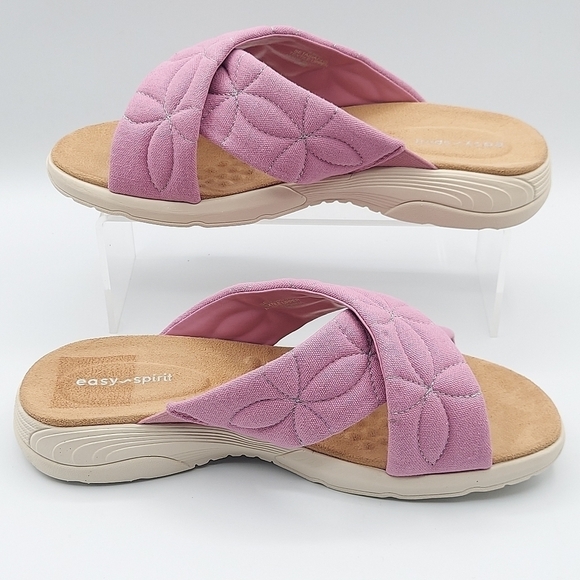 Easy Spirit Tasia Crossband Slip-on Sandal Light Purple/Rose Women's Size 8.5W - Picture 2 of 10